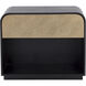 Algarve 34 X 28 inch Black / Champagne Gold Night Stand